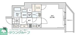 プロスタイルウェルス川崎イースト 1Kの間取図画像