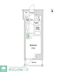 川崎市川崎区東田町マンション 1Kの間取図画像