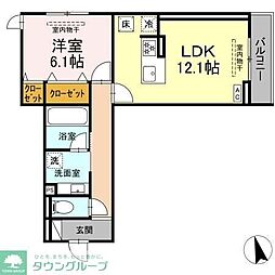 (仮称)トリシア円行2丁目プロジェクト 1LDKの間取図画像