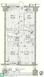 COSMOSREID西馬込 2LDKの間取図画像