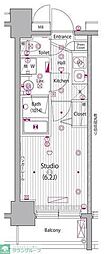グランド・ガーラ桜木町駅前 1Kの間取図画像