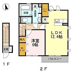 レジデンスさくら 1LDKの間取図画像