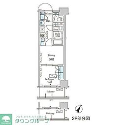 ParkAxis横濱大通り公園 1DKの間取図画像