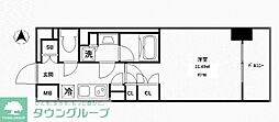 TFレジデンス川崎殿町WEST 1Kの間取図画像