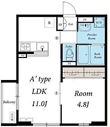 リブリ・ニンファエア・幸 1LDKの間取図画像