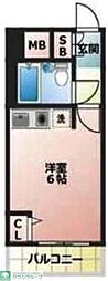 ライオンズマンション川崎第14 ワンルームの間取図画像