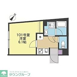 Sol Levante YOKOHAMA 1Kの間取図画像