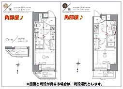 AZEST川崎大師3 1Kの間取図画像