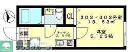 CFジオーレ川崎 1Kの間取図画像