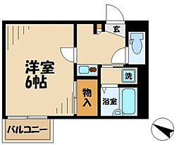 レオパレス三田 1Kの間取図画像