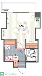 城南信用金庫宮前平寮 1Kの間取図画像
