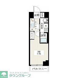 ARCOBALENO MUSASHIKOSUGI 7階1Kの間取り