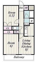 間取図画像 2LDK