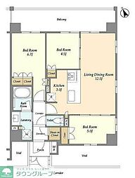 サムティレジデンス藤が丘 3LDKの間取図画像
