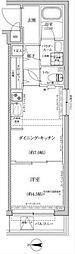 PATINAムサシコスギ 1DKの間取図画像