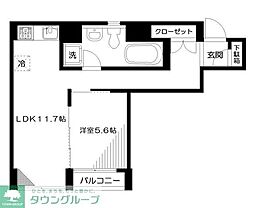 コート向ケ丘 1LDKの間取図画像