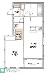 GREEN LEAF 1LDKの間取図画像