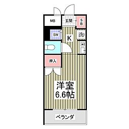 リブレス武蔵新城 ワンルームの間取図画像