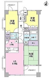 アクシア鷺沼 3LDKの間取図画像