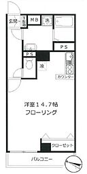 VillaSunRose ワンルームの間取図画像