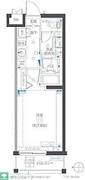 川崎市高津区千年マンション 1Kの間取図画像