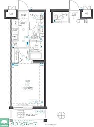 川崎市高津区千年マンション 1Kの間取図画像