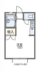 レオパレスみらい ワンルームの間取図画像