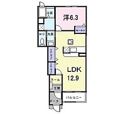 湘南モノレール 湘南町屋駅 徒歩7分の賃貸アパート 1階1LDKの間取り