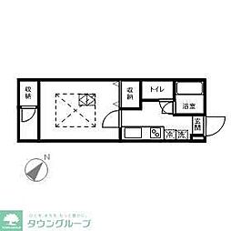 湘南サンライズガーデン5 1Kの間取図画像