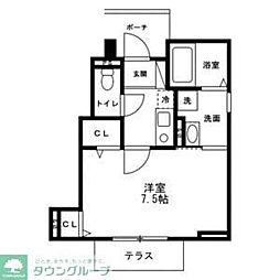 メゾン・ド・ソレイユ 1Kの間取図画像