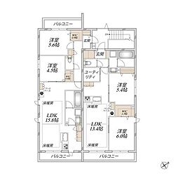 Maison Vertu 2LDKの間取図画像