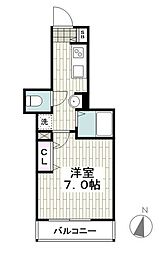 カーサグランデ 1Kの間取図画像