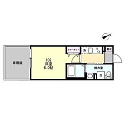 ジョーパレス鵠沼海岸 1Kの間取図画像
