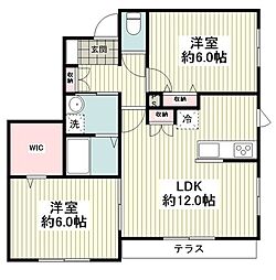 JIJI湘南 2LDKの間取図画像