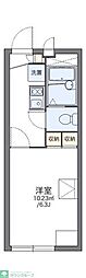 レオパレスマイドリーム 1Kの間取図画像