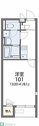 レオネクストパレス湘南菱沼1 1Kの間取図画像