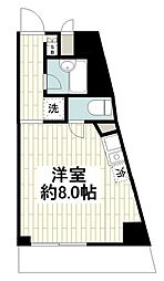 サザンクロス 1Kの間取図画像