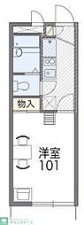 レオパレスパークサイド3 1Kの間取図画像