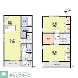 (仮称)藤沢市藤沢1丁目新築計画 2SLDKの間取図画像