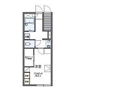 西武新宿線 花小金井駅 バス7分 前沢住宅下車 徒歩3分の賃貸アパート 1階1Kの間取り