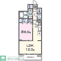 JR川越線 川越駅 バス34分 伊草小学校前下車 徒歩7分の賃貸アパート 1階1LDKの間取り