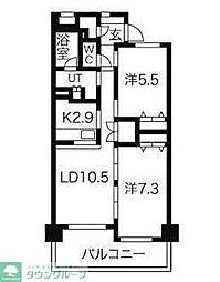 エコヴィレッジ志木 2階2LDKの間取り