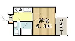 ＴＯＫＩＯ久米川タワー 12階1Kの間取り