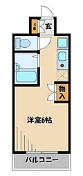 アルプ所沢 ワンルームの間取図画像