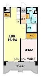 ティー・ワイ・パレス 1LDKの間取図画像