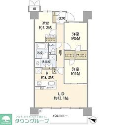 ひばりが丘フィールズ1番街 3LDKの間取図画像