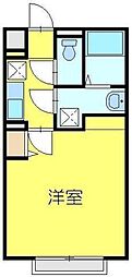 アムールKojima 1Kの間取図画像
