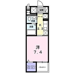 アルドーレ・インプレス 1Kの間取図画像