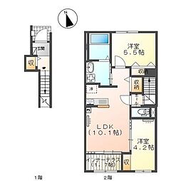 ルーラル パインズ 2LDKの間取図画像
