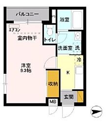 リーゾ 1Kの間取図画像